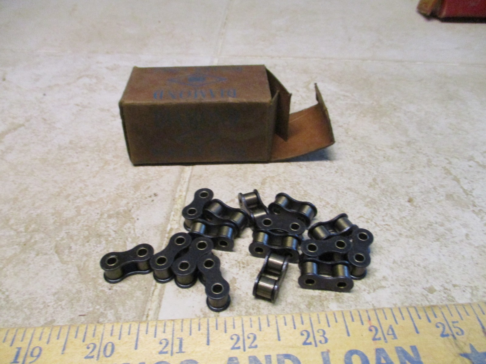 New-Old-Stock VTG DIAMOND Bicycle CHAIN #41 Roller Link 1/2" 1/4 Qty16