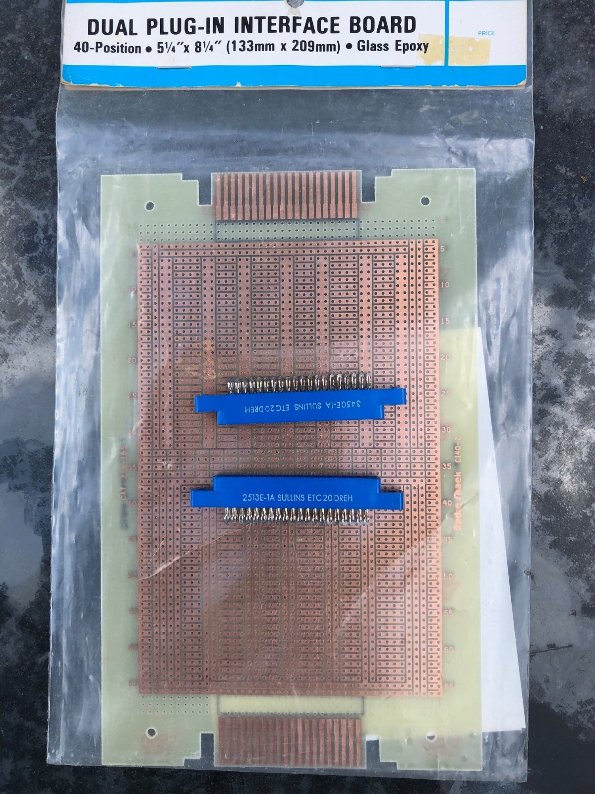 Radio Shack dual 40 plug interface board #276-165 /w (2) 40 pin connectors