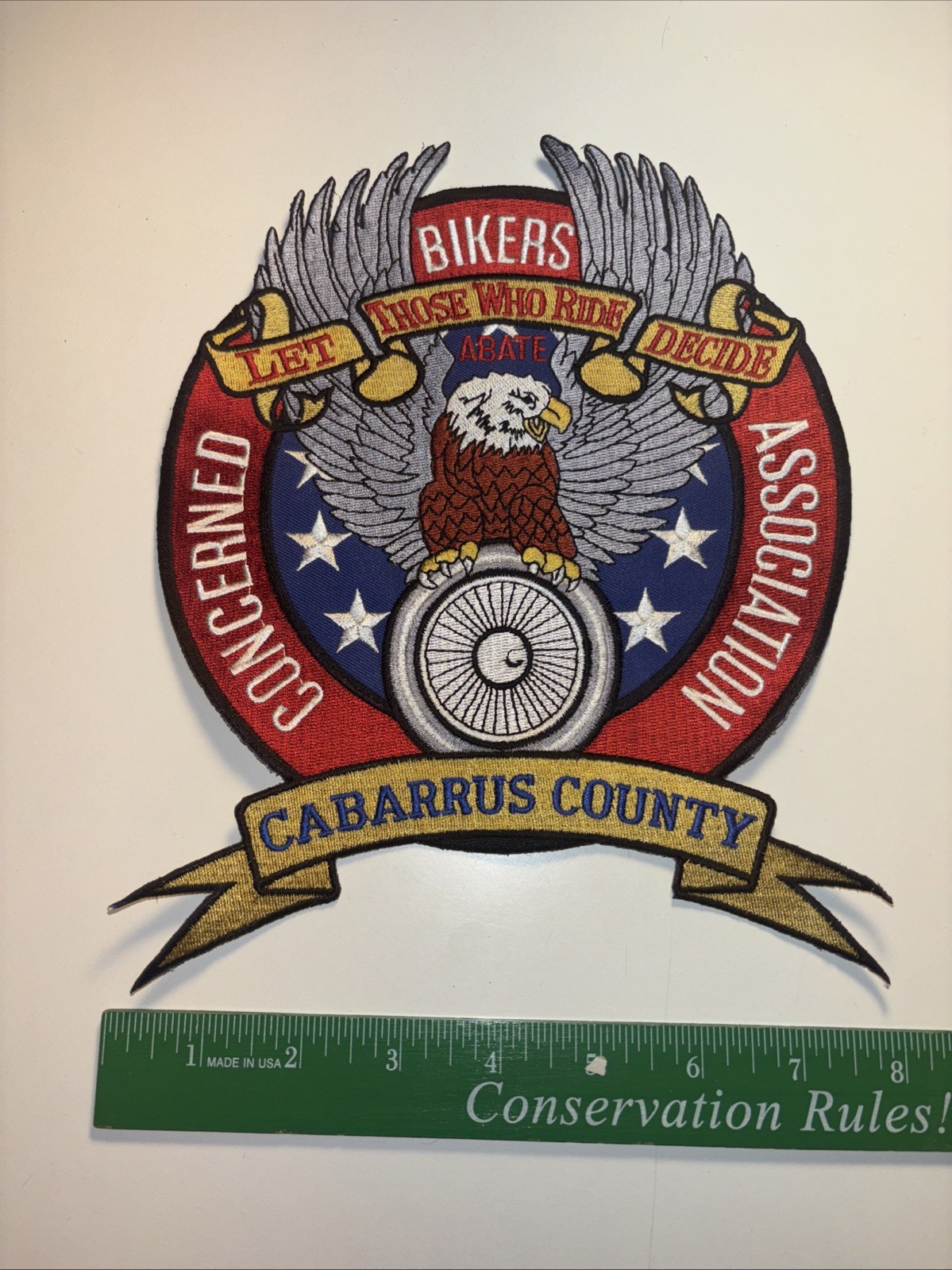 Canaries County Concerned Bikers Association Embroidered Patch Big!