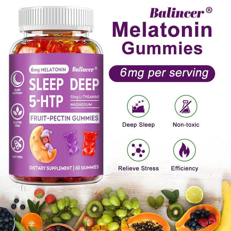 Sleep Support Vitamin Natural Nighttime Powerful Stress Supplement 60 Gummies