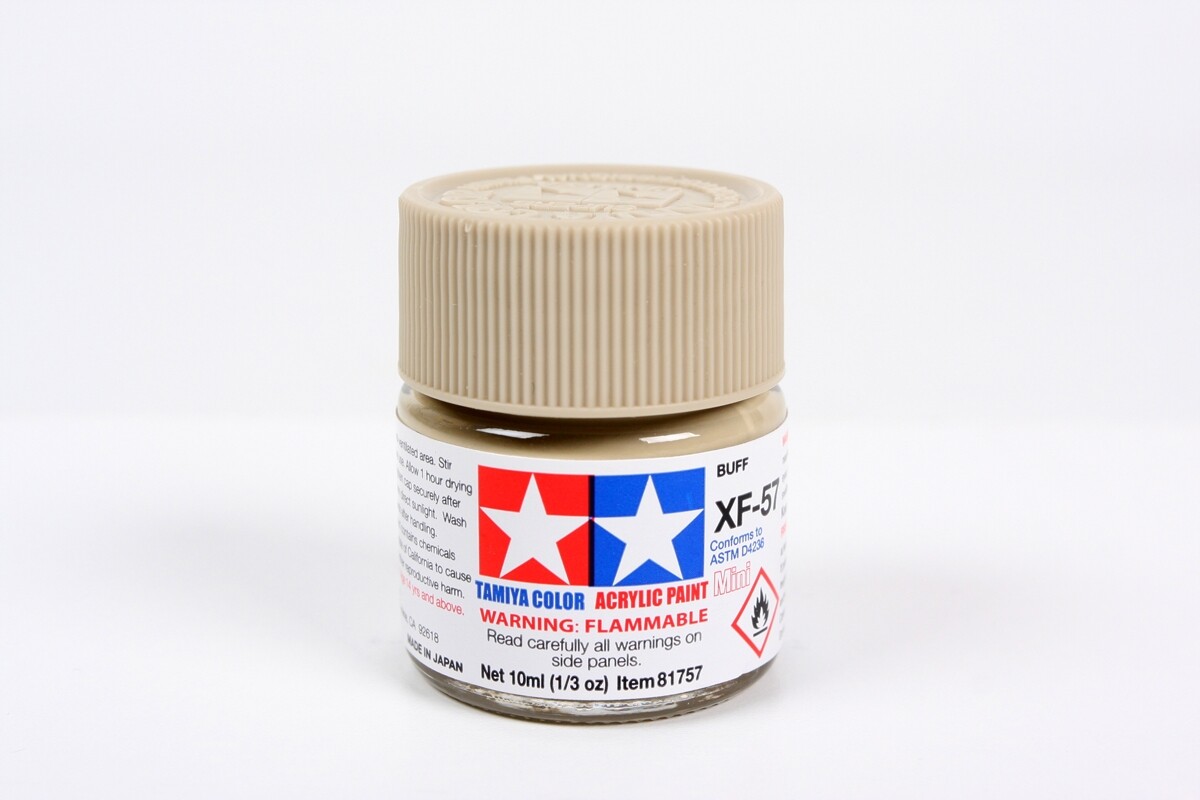 Tamiya 81757 Acrylic Mini XF-57 Buff Paint, 10ml Bottle
