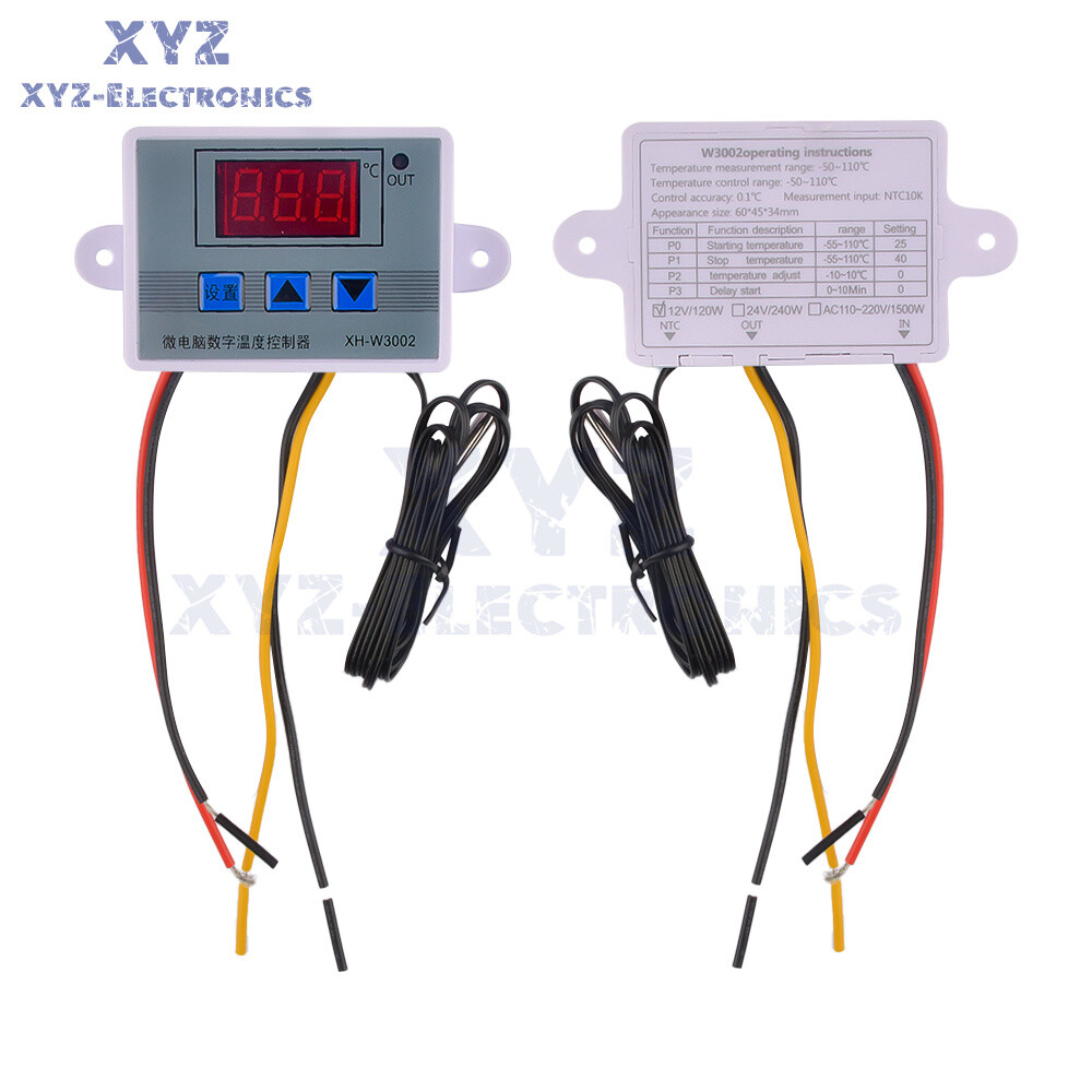 W3001/W3002 Digital Temperature Controller Thermostat Control Switch Probe