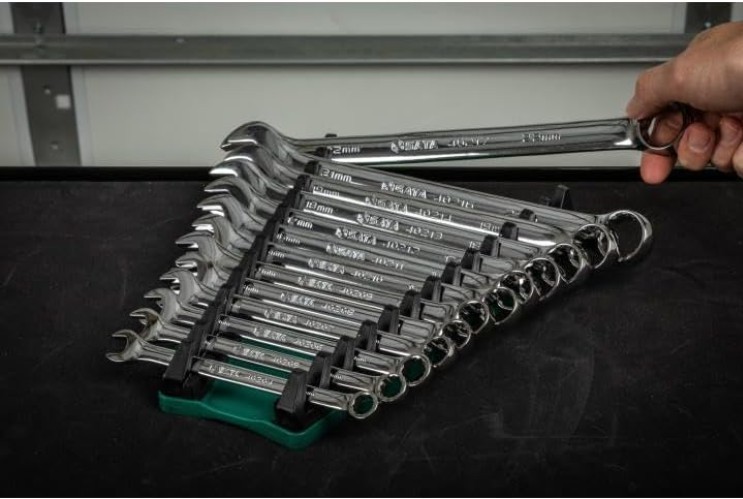 Space-Efficient Reversible Wrench Rack - 2 Pack with Self-Aligning Access