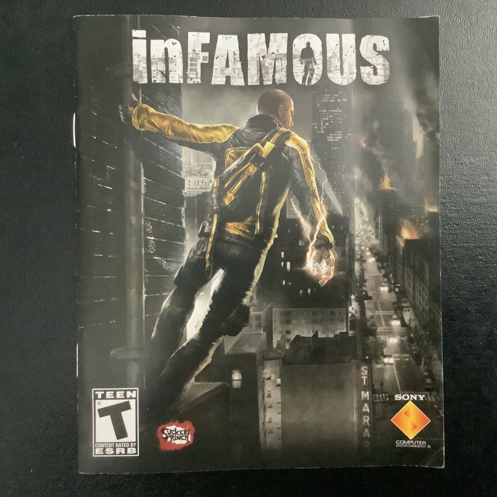 Infamous 1 PS3 PlayStation 3 Instruction Manual Only