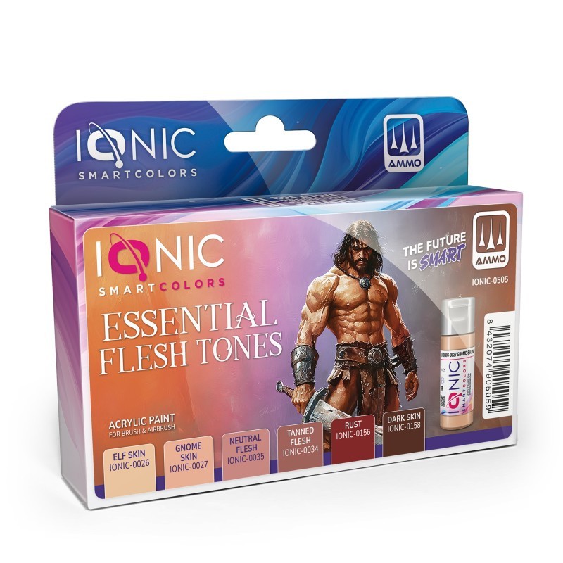 Essential Flesh Tones Ammo By Mig Ionic Smart Colors Acrylic Paint Set NEW