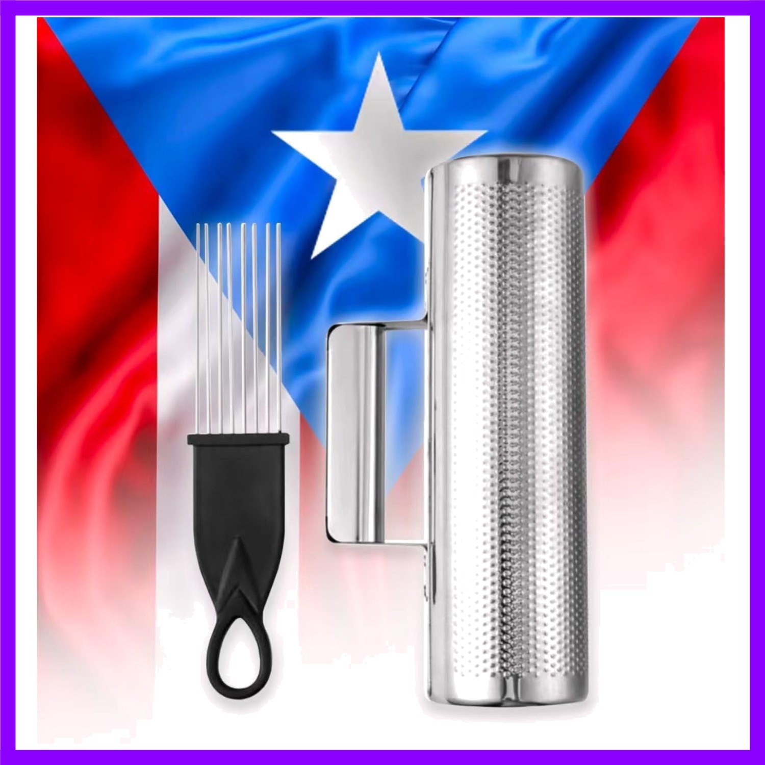 Puerto Rico Güiro Musical Instrument with Scraper – Traditional Caribbean Per...