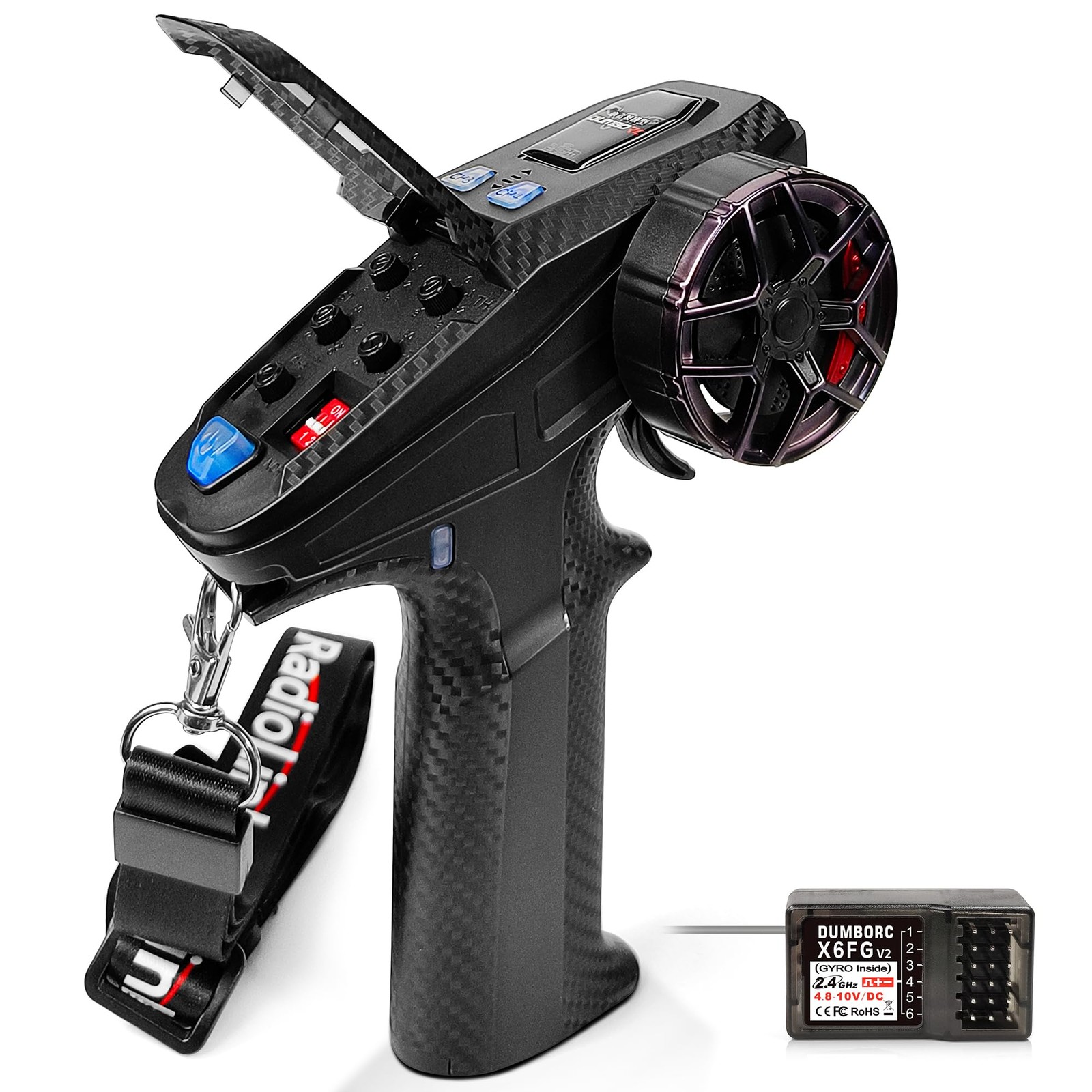 DUMBORC X6PM-350 2.4GHz 6CH Mini RC Radio Transmitter with X6FG Gyro Receiver