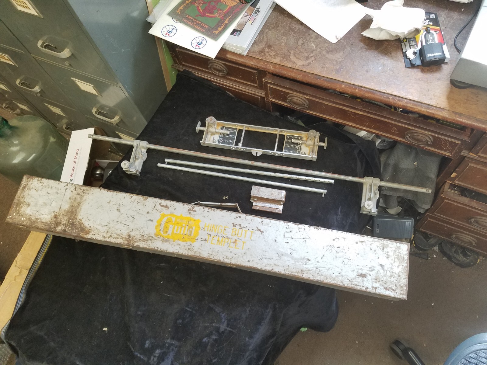 Vintage Porter Cable Guild Hinge Butt Templet w/ Metal Case Doors 6'6" - 6'8"