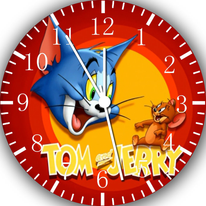 Tom and Jerry Frameless Borderless Wall Clock Nice For Gifts or Decor F155