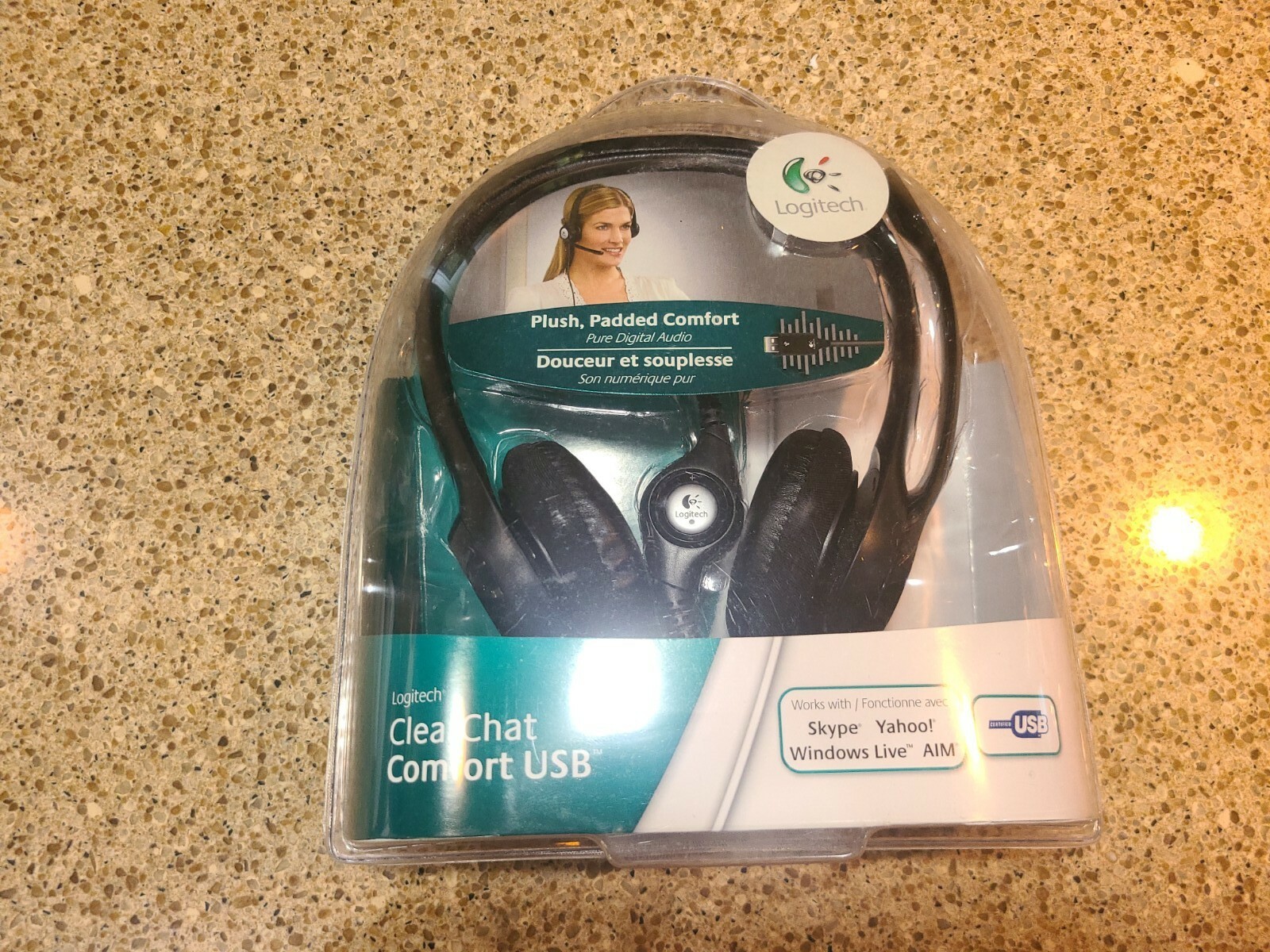 New Logitech ClearChat Comfort USB Headset w/ Free Labtec Webcam 1200 *BUNDLE*
