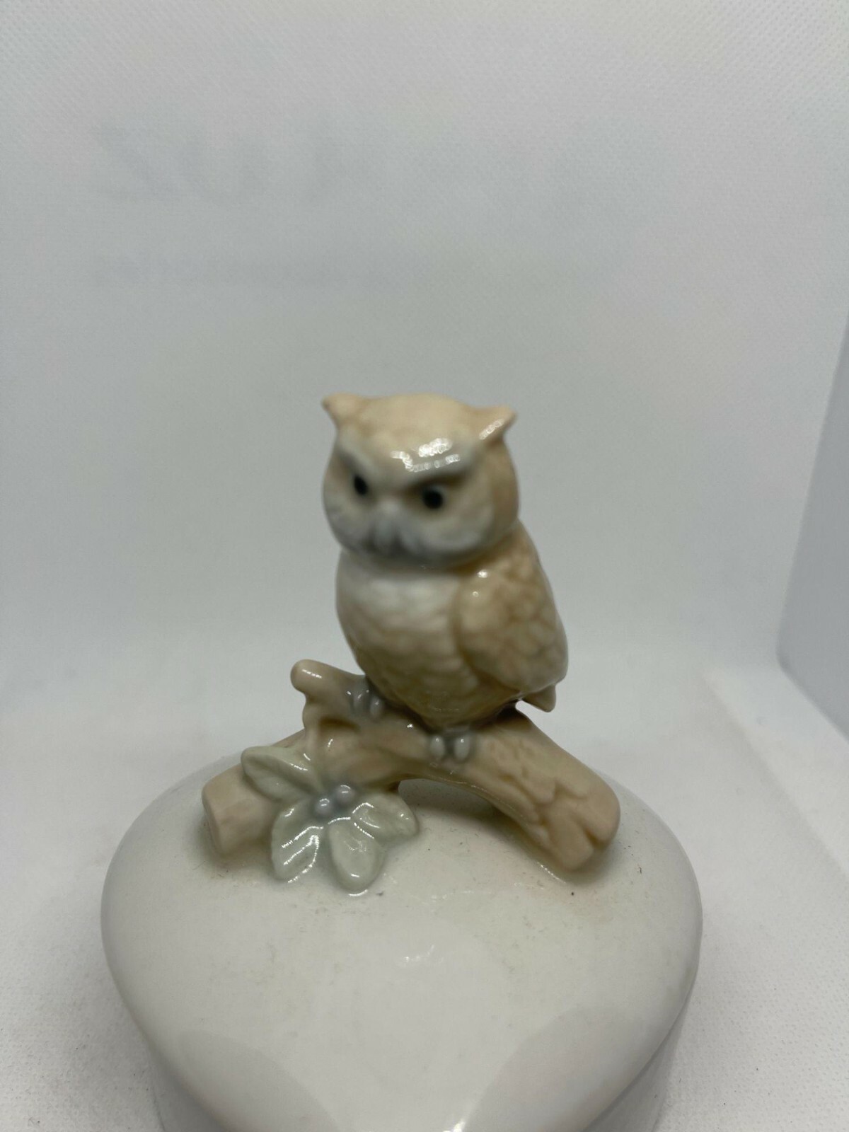 Owl Trinket Box Heart shaped dish