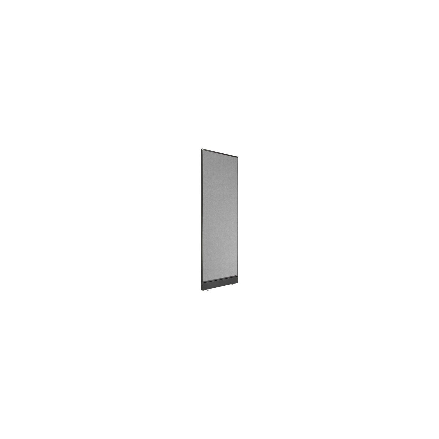 24-1/4"W x 76"H Non-Electric Office Partition Panel with Raceway Gray