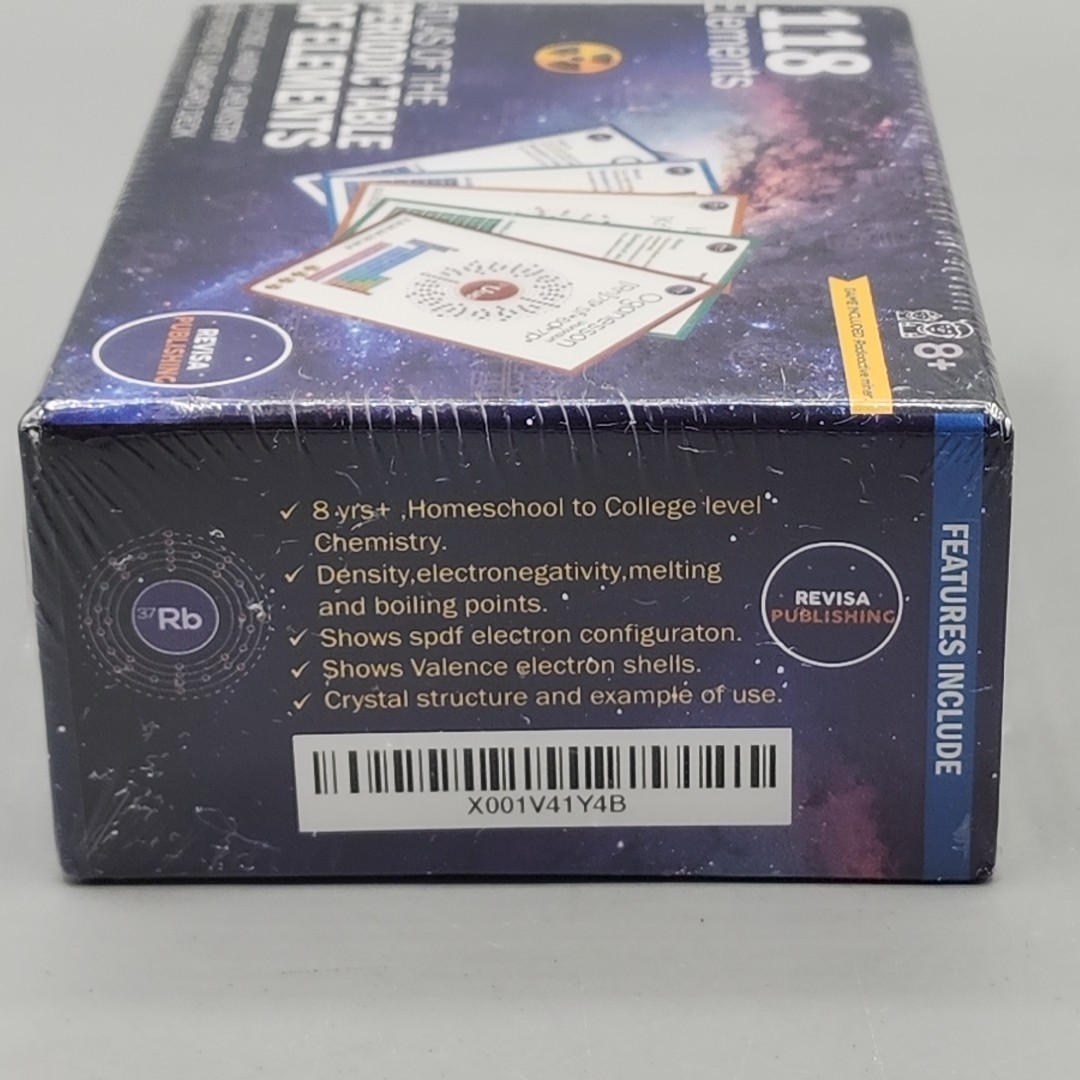 Periodic Table of Elements Laminated Flashcard Science Kit 118 Elements Sealed