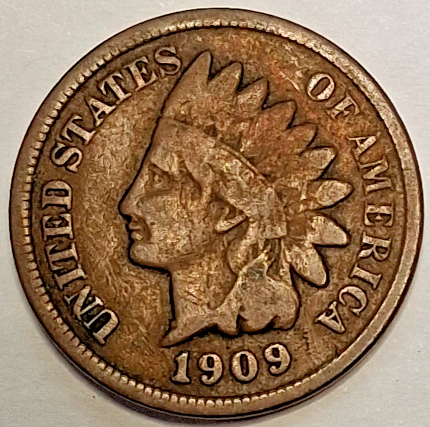 1909 Indian Head Cent Penny