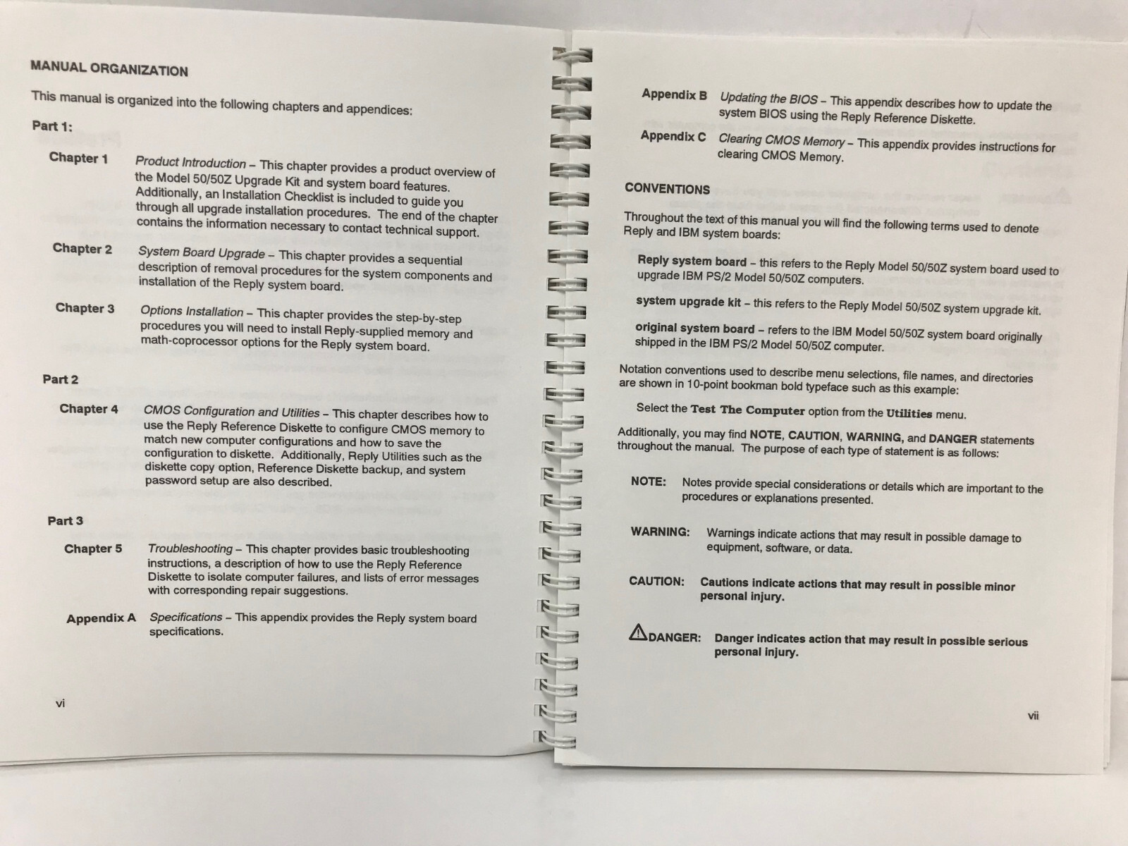 REPLY TURBOPROCESSOR SYSTEM UPGRADE PS/2 50/50Z INSTALLATION & REFERENCE MANUAL