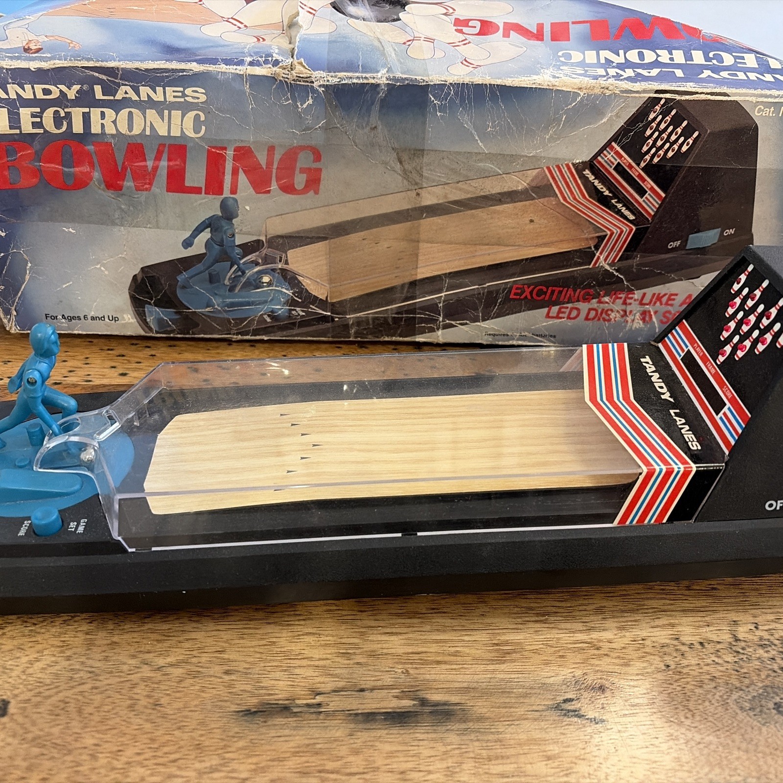 RARE TANDY LANES Electronic Bowling - Vintage Boxed LED Console - Tandy, 1982!