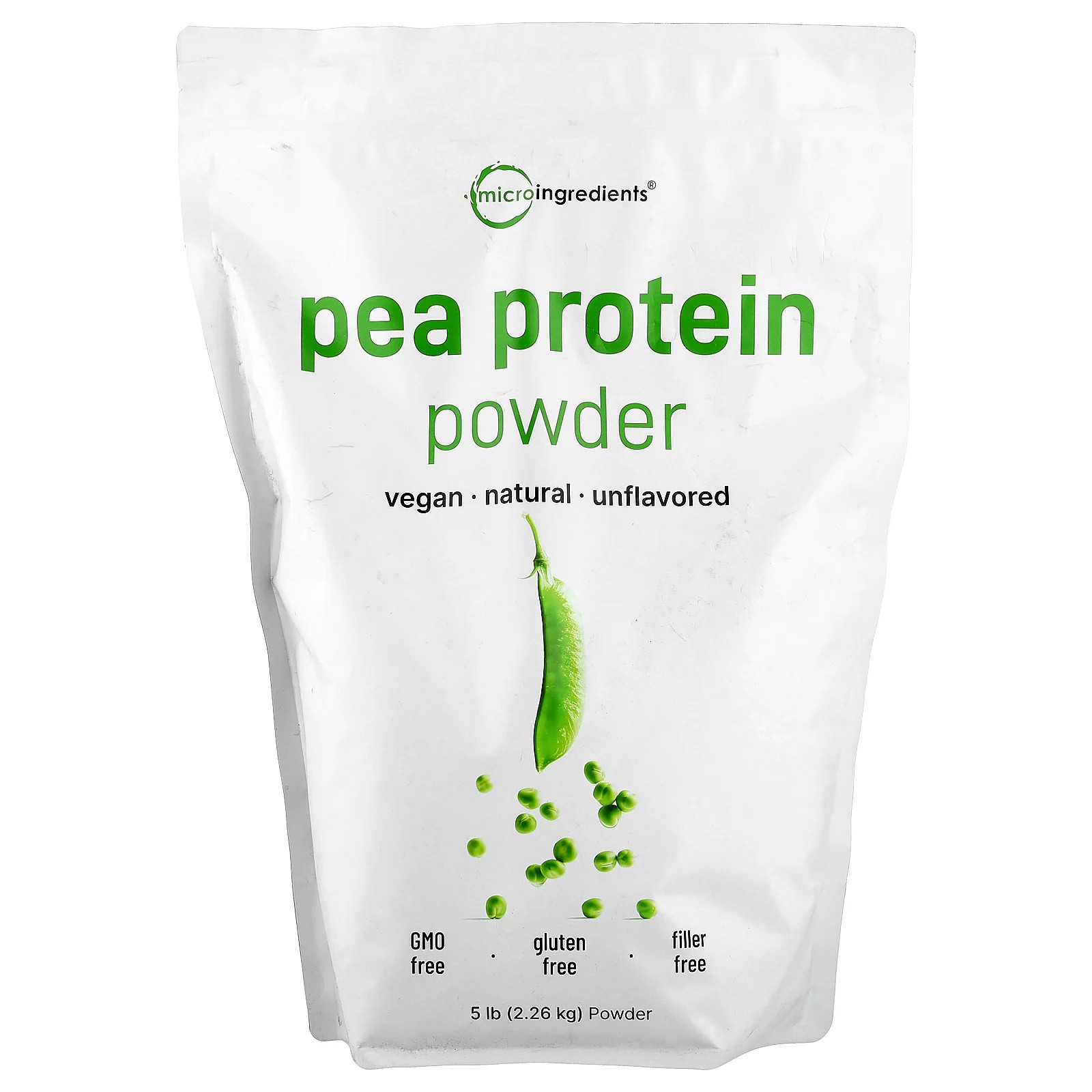 Pea Protein Powder, Unflavored, 5 lb (2.26 kg)