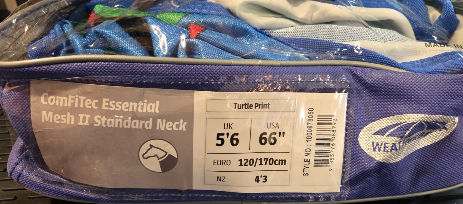 WeatherBeeta ComFiTec Essential Mesh II Standard Neck Turtle Print 66 Fly Sheet