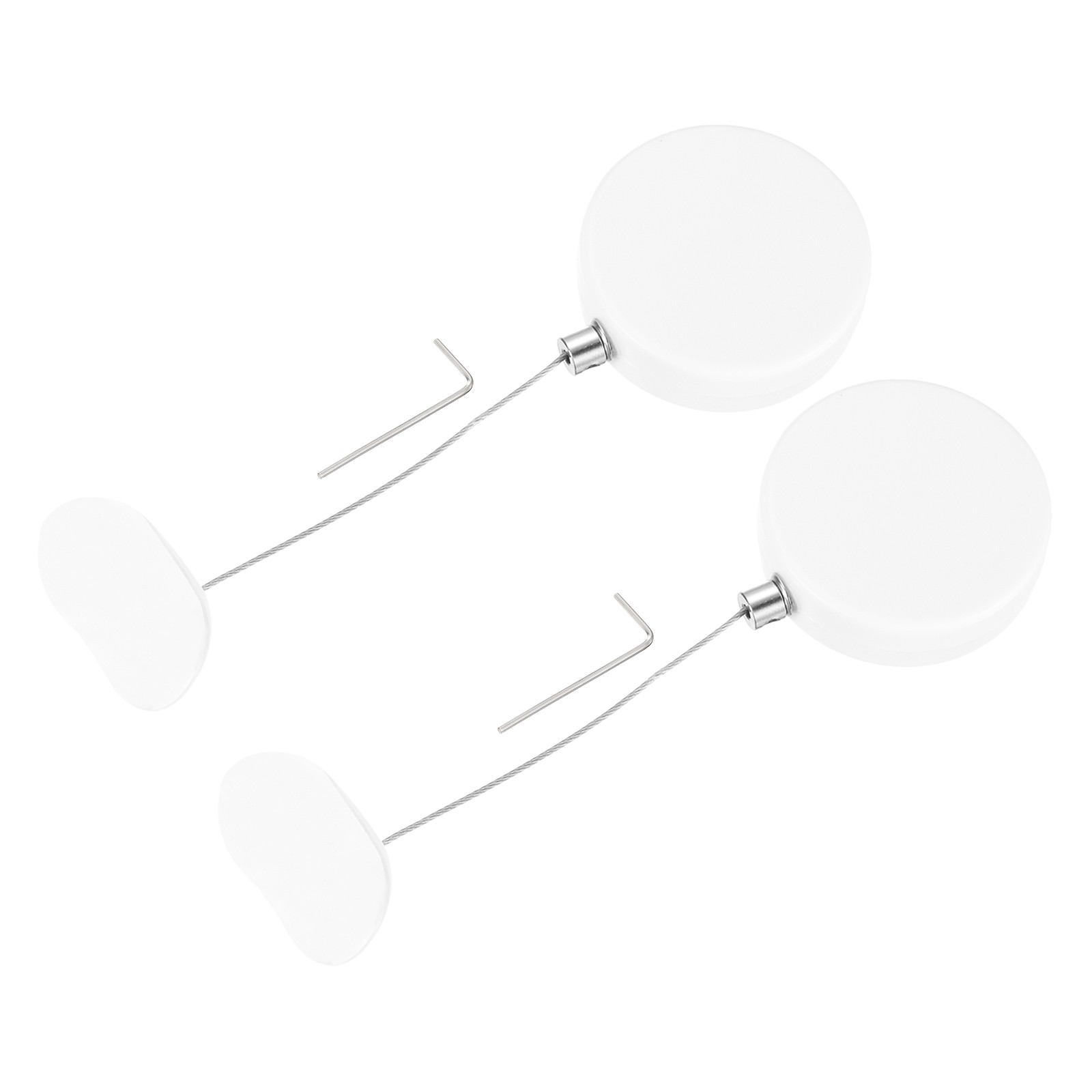 3.3ft Retractable Cable Security Lock with Arc Patch Wrench 150 g White,2 Pack