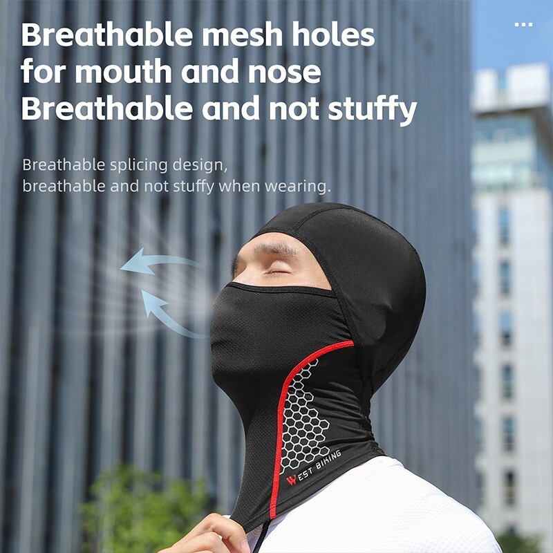 Summer Ice Silk Motorcycle Balaclava Face Mask Cover Breathable Cycling Cap Hat