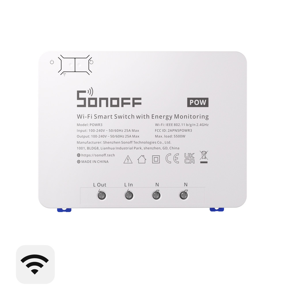 SONOFF POWR3 High Power Smart WiFi Switch 25A 5500W with Energy Power Monitoring