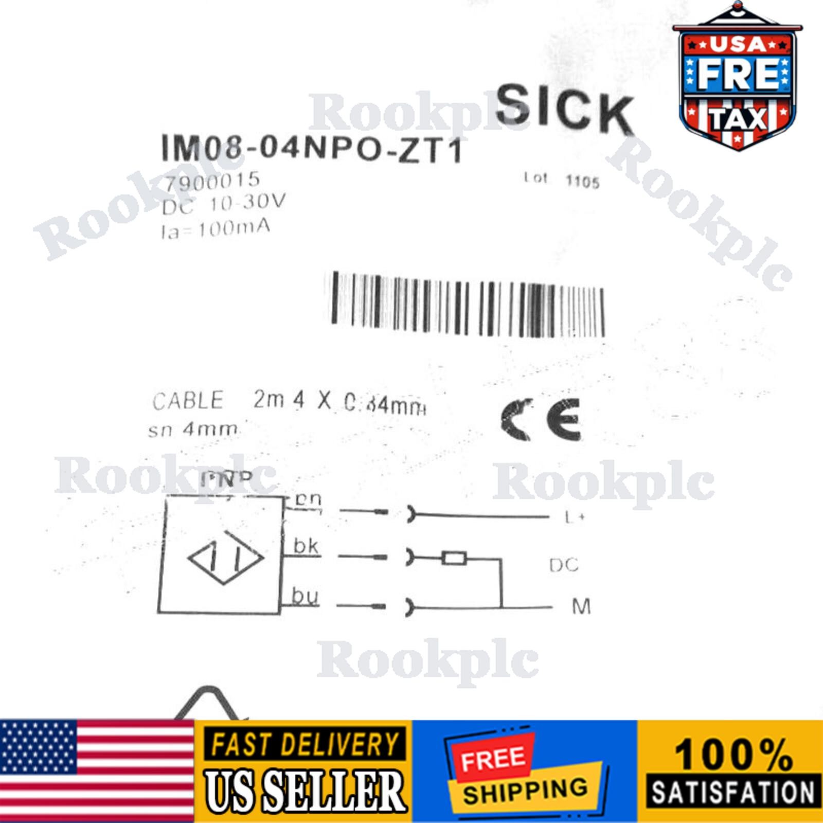 US FREE TAX  SICK IM08-04NPO-ZT1 IM0804NPOZT1 7900015 Cylindrical thread design
