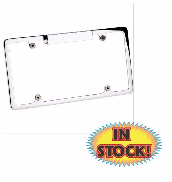 Billet Specialties 55220 - Plain License Plate Frame with Light - Polished