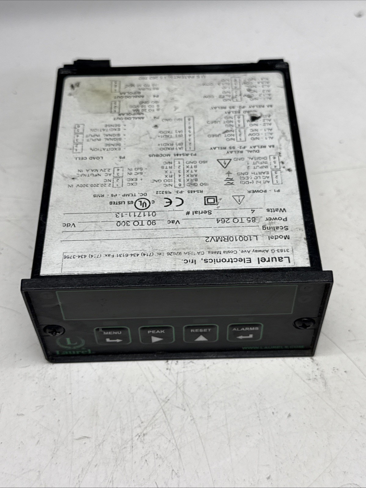 LAUREL ELECTRONICS L10010RMV2 VOLTMETER