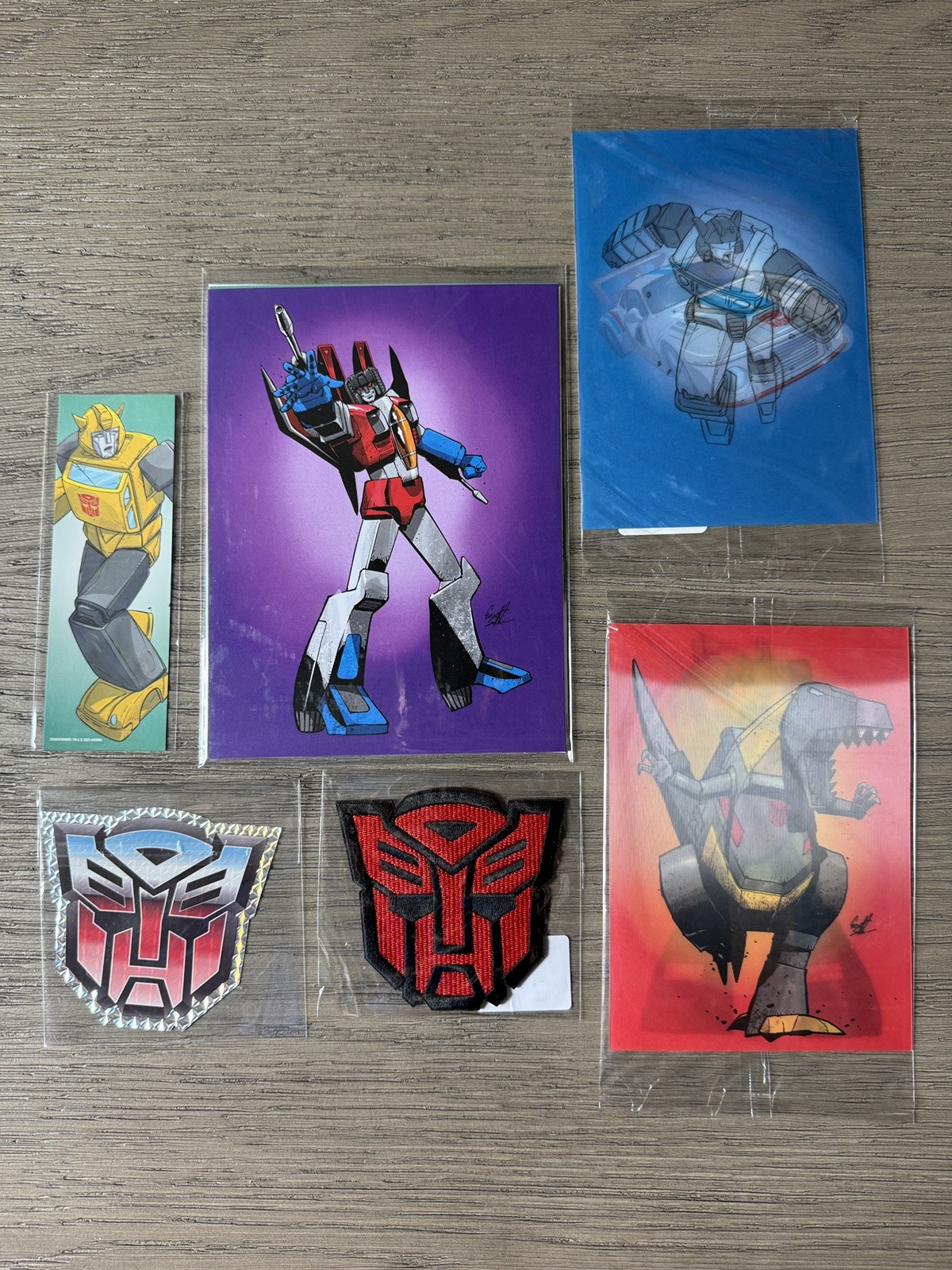 Transformers Skybound Kickstarter Exclusive Reward Lot - Prints, Sticker & Patch