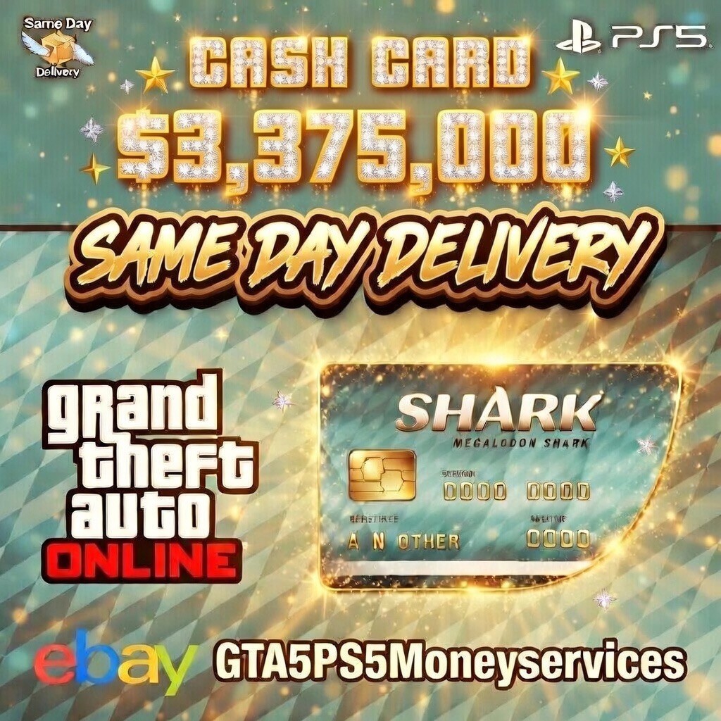 $3,375,000 GTA Megalodon Shark Card - PS5 Online Only - Same Day Delivery WW