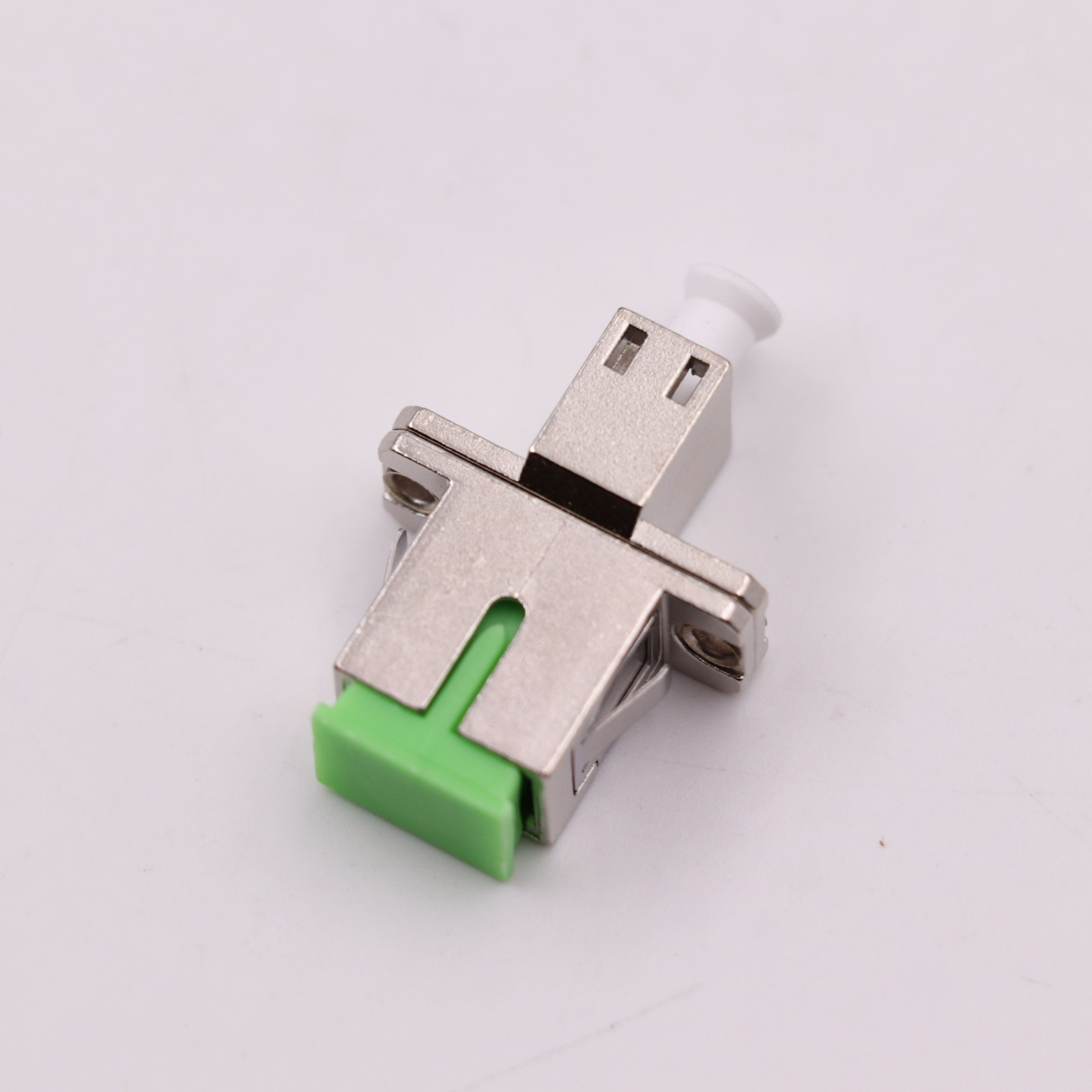 Optical Fiber Connector LC-SC Female Singlemode APC Metal Adapter Flange Coupler