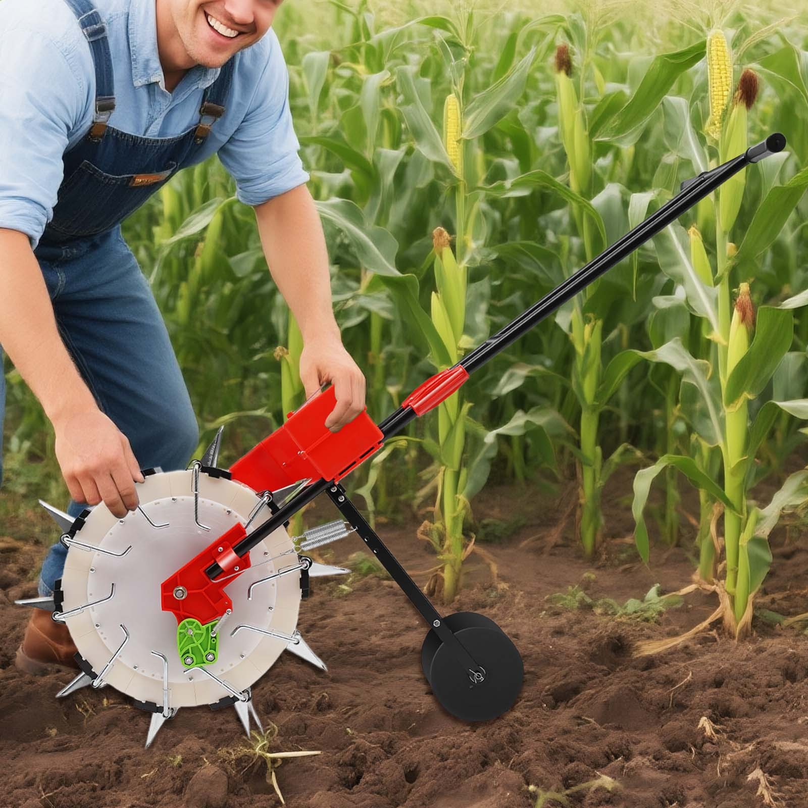 Manual Seeder Hand-held Seeding Machine Precision Garden Seed Planter Spreader