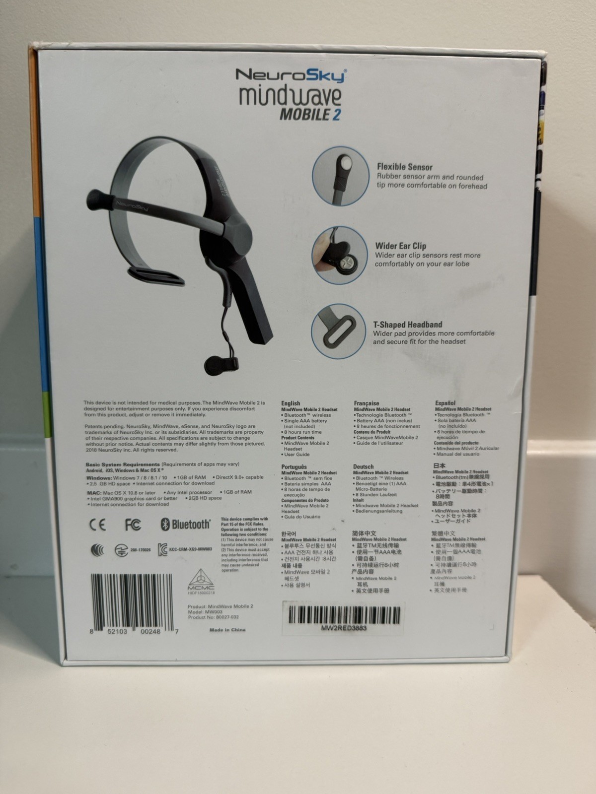 NEW!! NeuroSky MindWave Mobile 2 Sensing Headset Brainwave Starter Kit