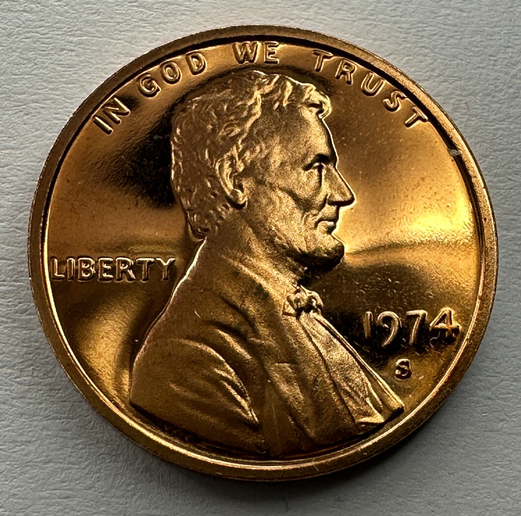 1974-S Lincoln Memorial PROOF 1cent Penny from US Mint Proof Set