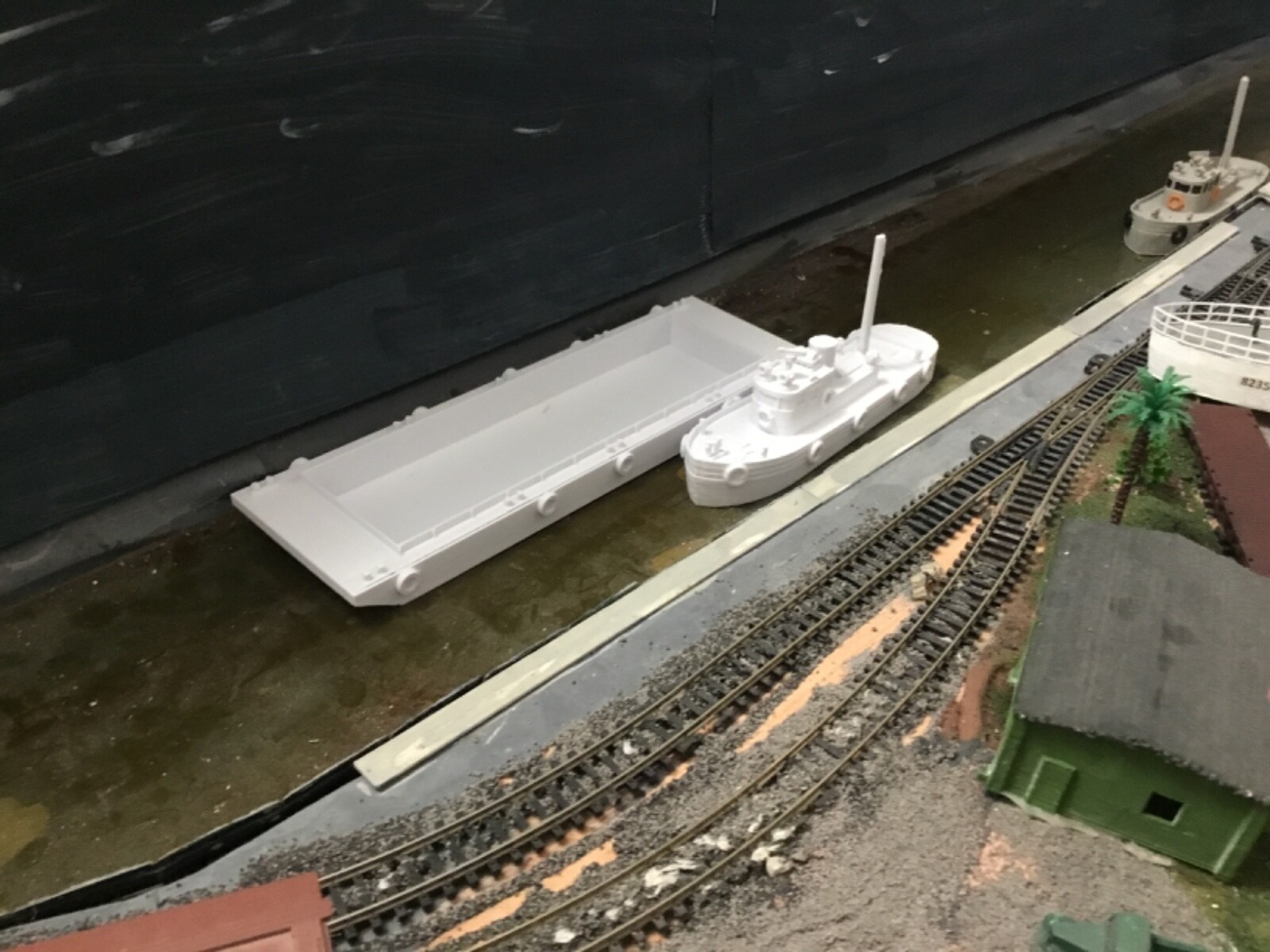 N scale OPEN TOP 100 FOOT BARGE 3-D PRINT UNPAINTED