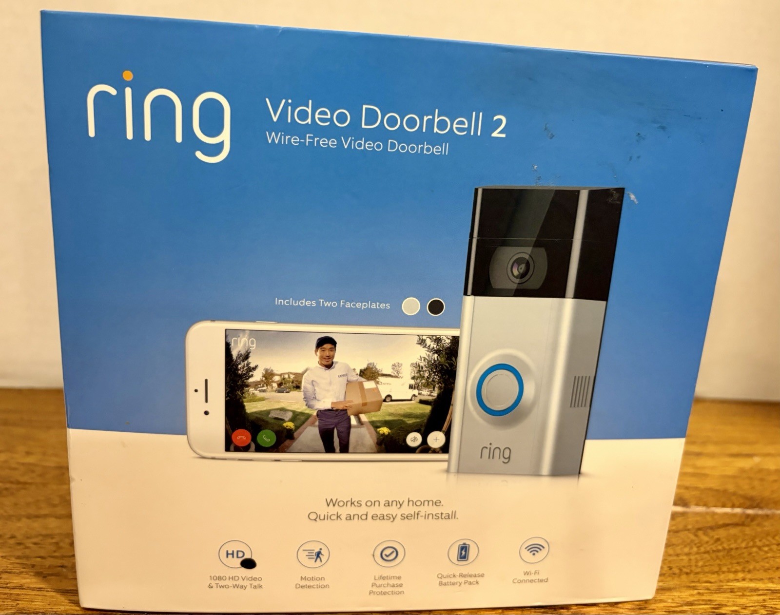 Ring Video Doorbell 2 HD Video 1080P Motion Activated Alerts Wi-Fi NEW OPEN BOX