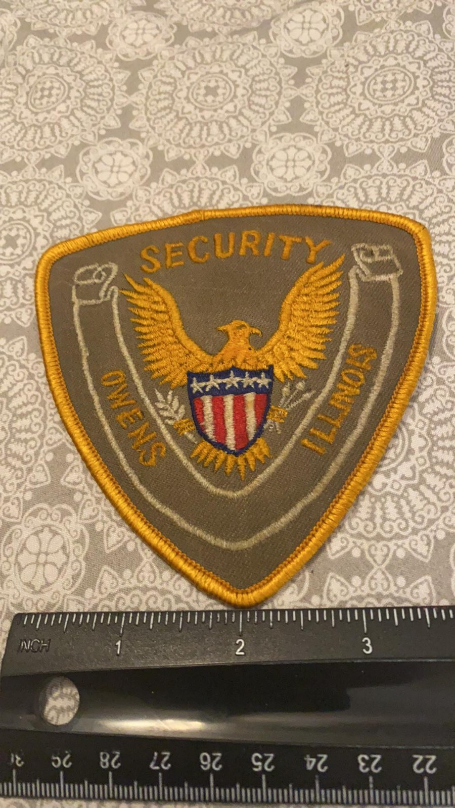 Vintage OWENS SECURITY ILLinois patch