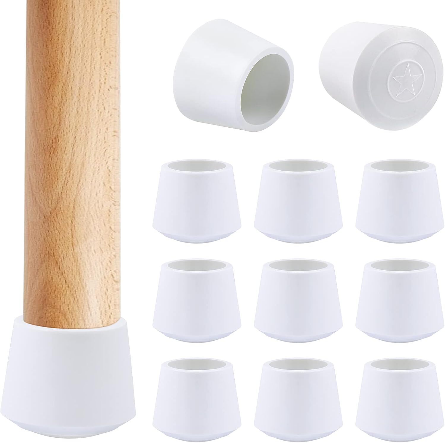 16pcs Non Slip Rubber Bar Stool Leg Caps 1 Inch Furniture Feet Covers