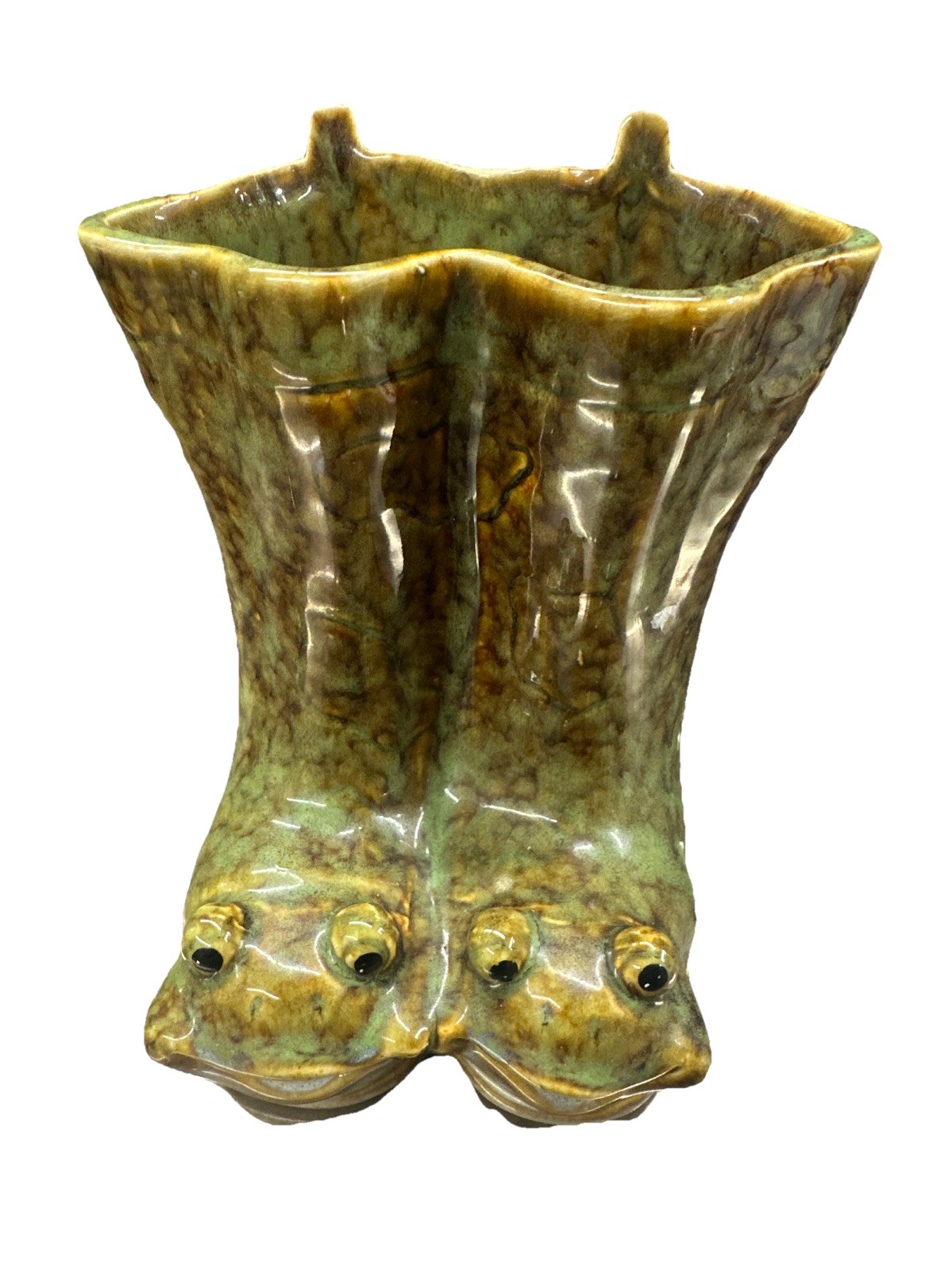 Stoneware Frog Boots Planter About 5” X 6”