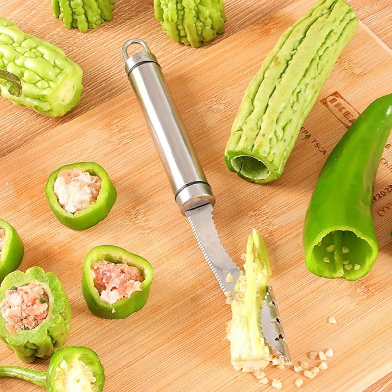Jalapeno Pepper Corer Tools Stainless Steel Chili Corer Remover Seed Remover
