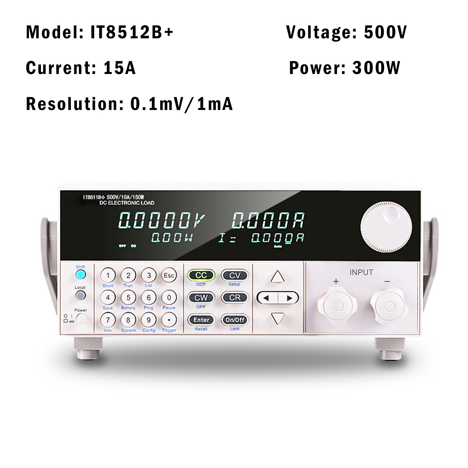 IT8512B+ 300W 500V 15A Programmable Electronic Load Battery Test