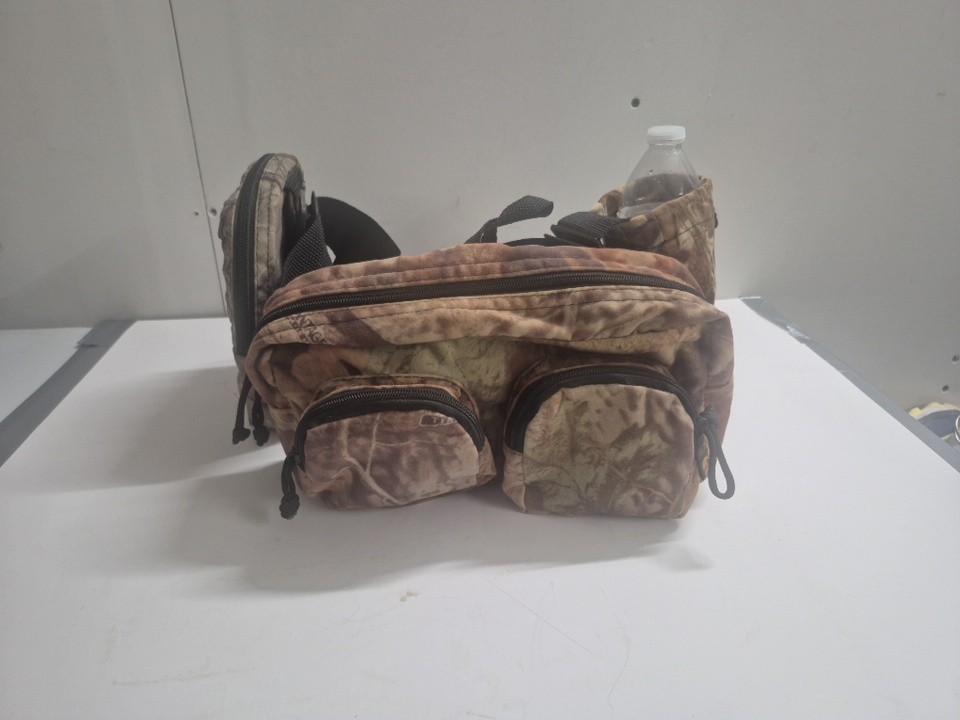Fieldline Waist Fanny Pack 6 Pockets Hunting Hiking Camo Field Line Leaves Brown