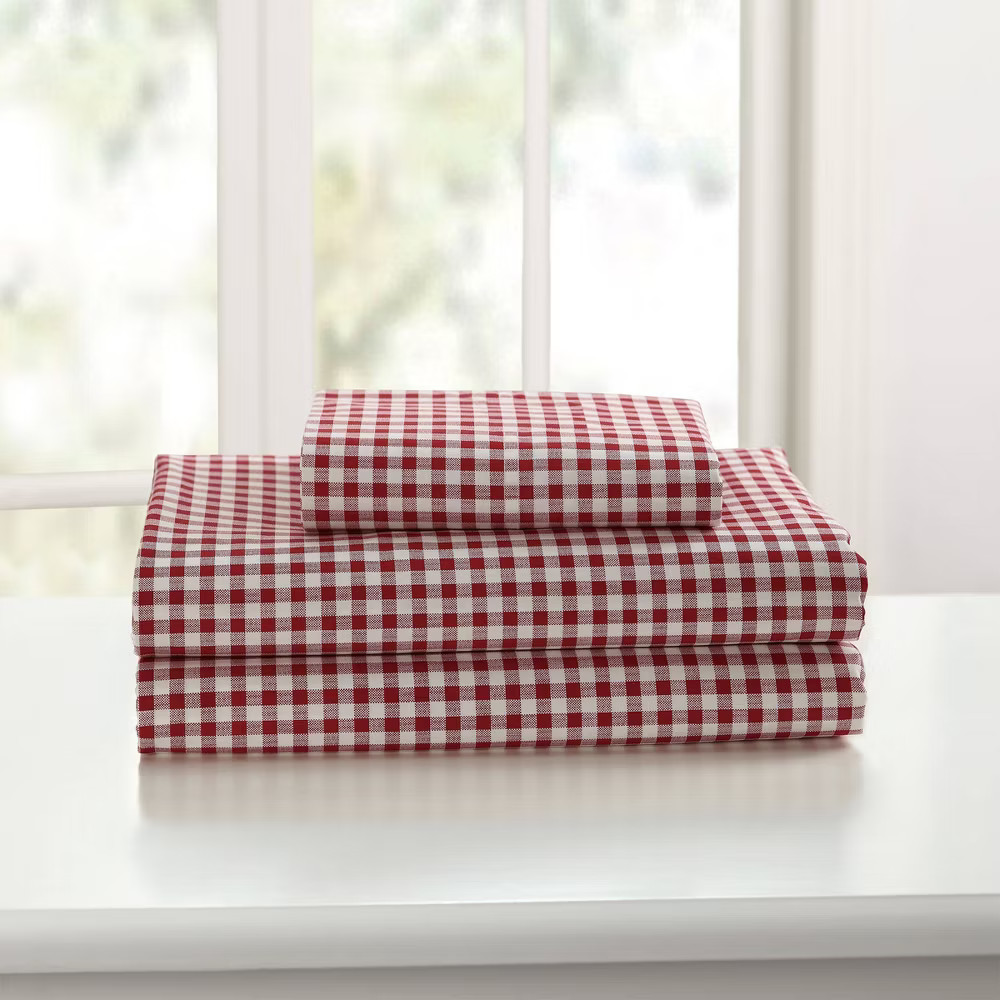 Laurel & Mayfair Gingham Print Sheet Set