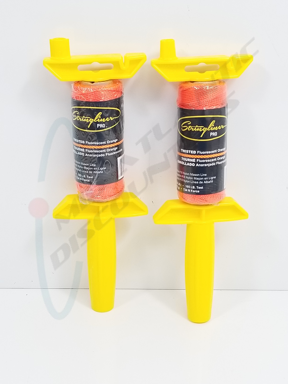 2 Stringliner Pro Reloadable #18 Nylon Mason Line Twisted Fluorescent Orange