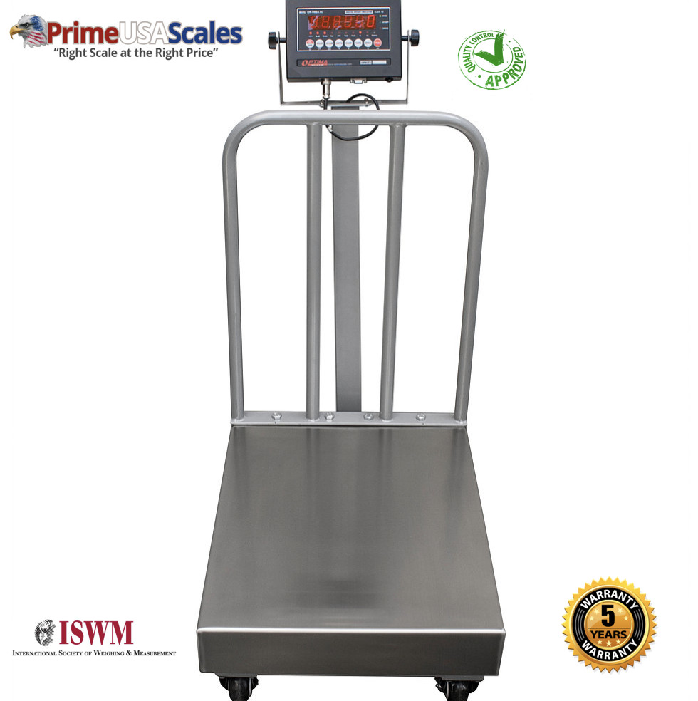 500 lb x 0.1 Legal For Trade Industrial Bench Scale 18" x 24" with Backrails
