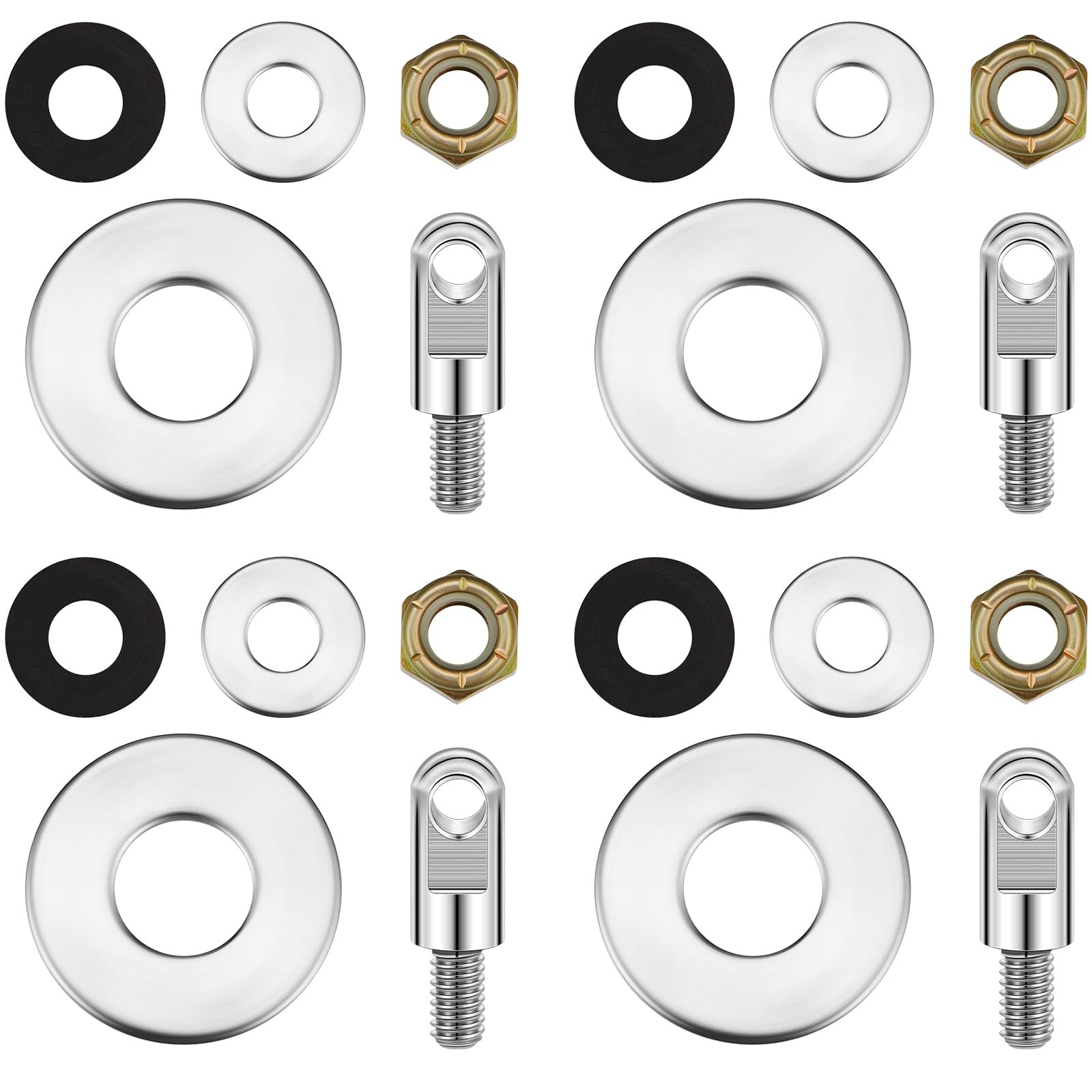 "4 Set Locking Hardware Kit for Ammo Boxes, Cans, and Cases - Metal Steel"