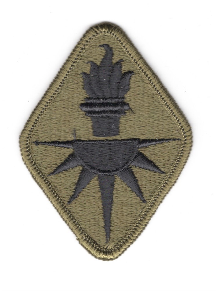 Army Patch: Military Intelligence Center & School - subdued, merrowed edge