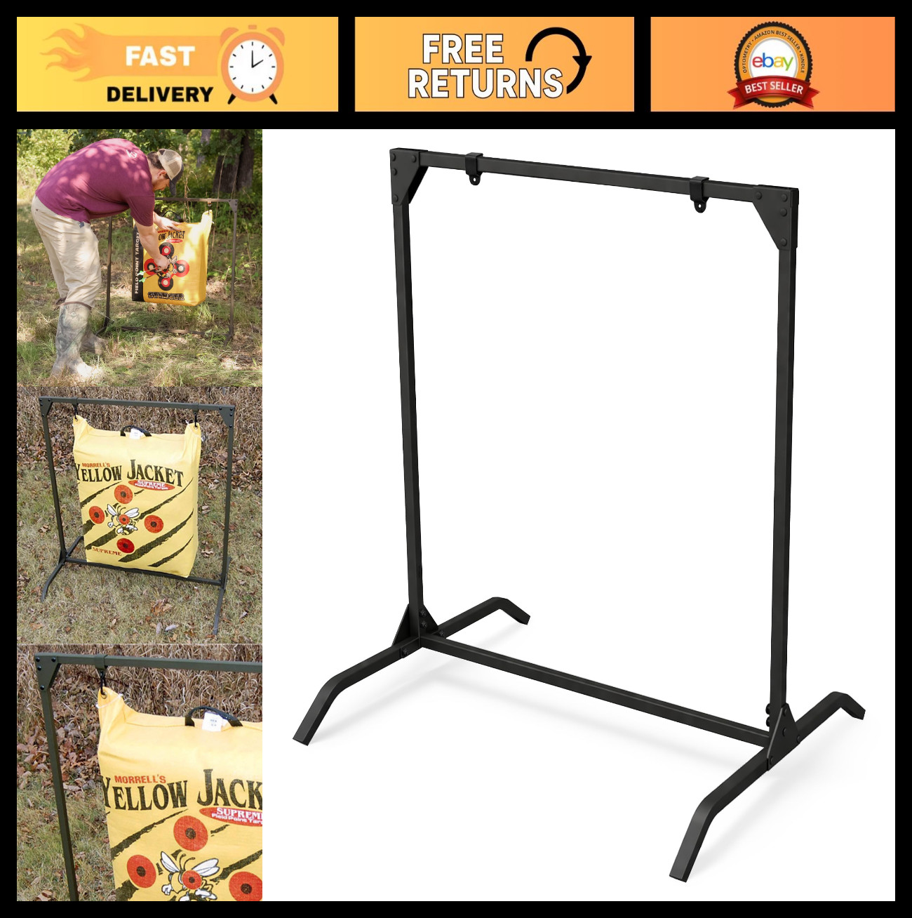 Durable Adjustable Bow Hunting Target Stand for Indoor/Outdoor Archery Practice,
