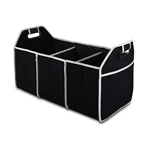 Car Trunk Organizer, Portable Foldable Waterproof Auto Storage Bag with Black2