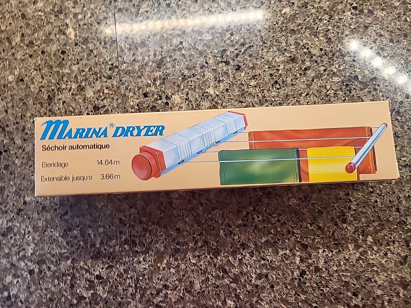 Marina Dryer Wall Hanging "The Automatic Washing Line" Extendable Lines Vintage